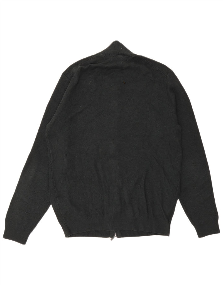 Massimo Dutti Herren-Strickjacke aus mittelgrüner Baumwolle