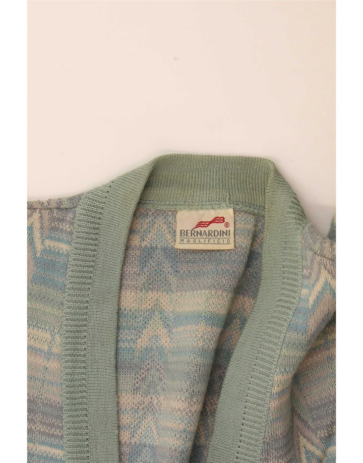 Bernardini Herren-Strickjacke, große, mehrfarbige, geometrische Wolle