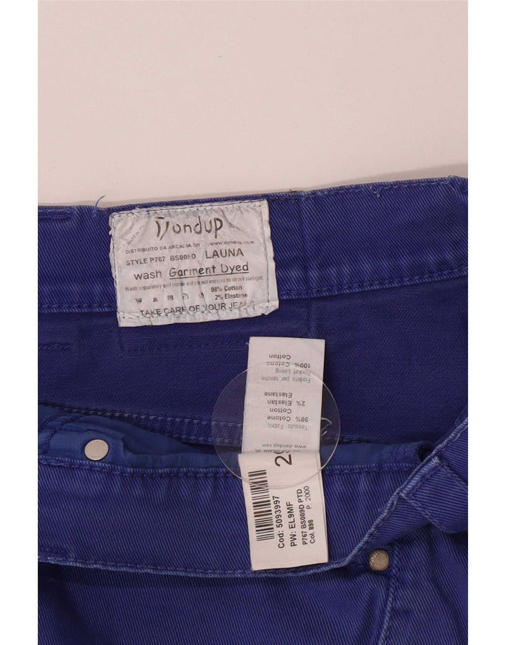 Dondup Damen-Jeansshorts mit normaler Passform, UK 12, Mittel W29, Blau, Baumwolle