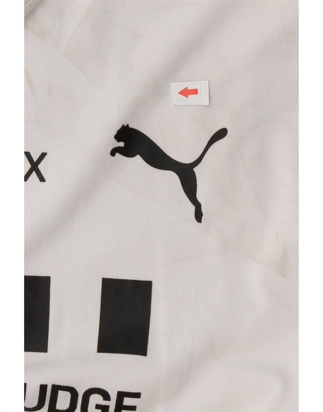 Puma Herren Grafik-T-Shirt-Oberteil aus mittelweißer Baumwolle