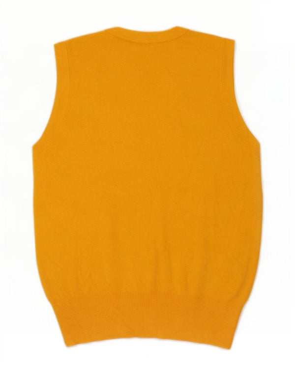 Zara Damen Weste Tank Top UK 12 Mittelgelbe Viskose