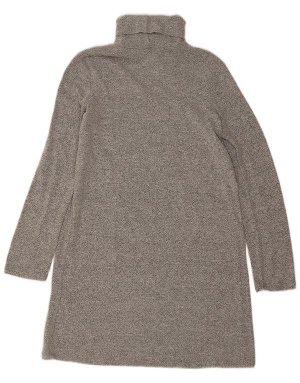 Zara Damen Übergroßes Pulloverkleid UK 10 Small Grau Polyester