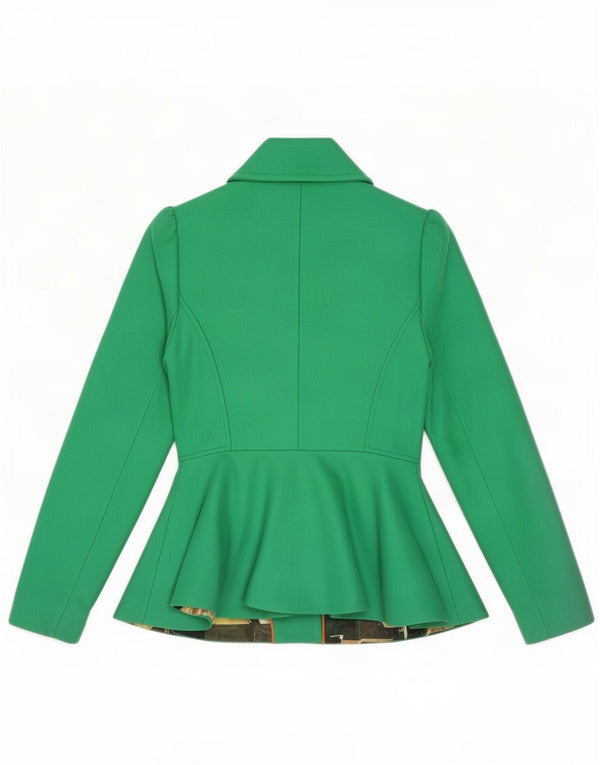 Ted Baker Damen Blazer Jacke Größe 0 2XS Grüne Wolle