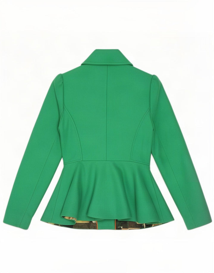 Ted Baker Damen Blazer Jacke Größe 0 2XS Grüne Wolle