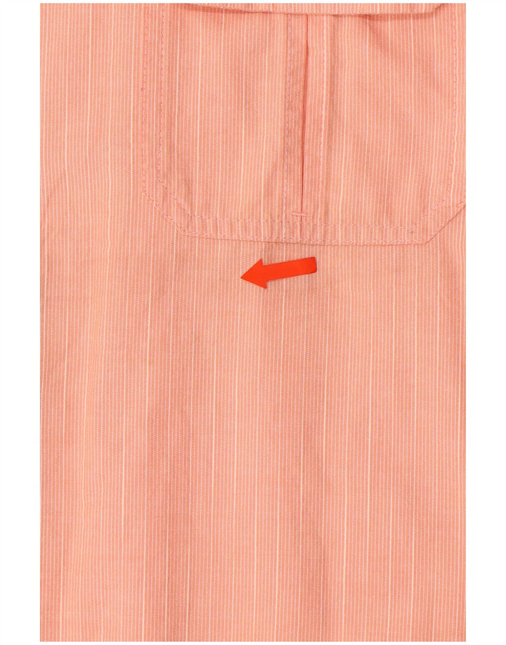 IZOD Herren-Kurzarmhemd, groß, orange gestreift, Baumwolle