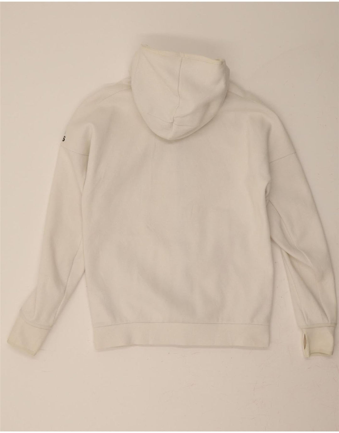 ADIDAS Herren-Kapuzenpullover mit Reißverschluss, mittelweiße Baumwolle