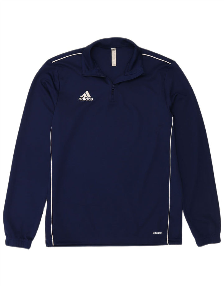 ADIDAS Herren Aeroready Zip Neck Pullover Trainingsanzug Top Mittel Marineblau
