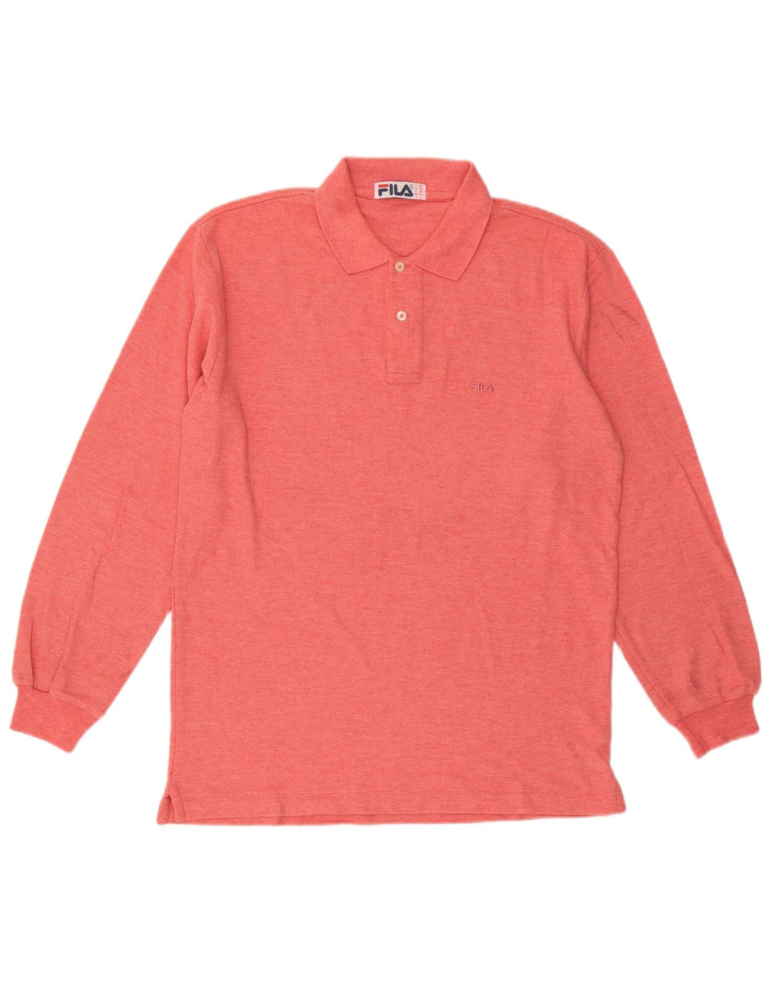 FILA Herren Langarm-Poloshirt IT 48 Mittelrosa Baumwolle
