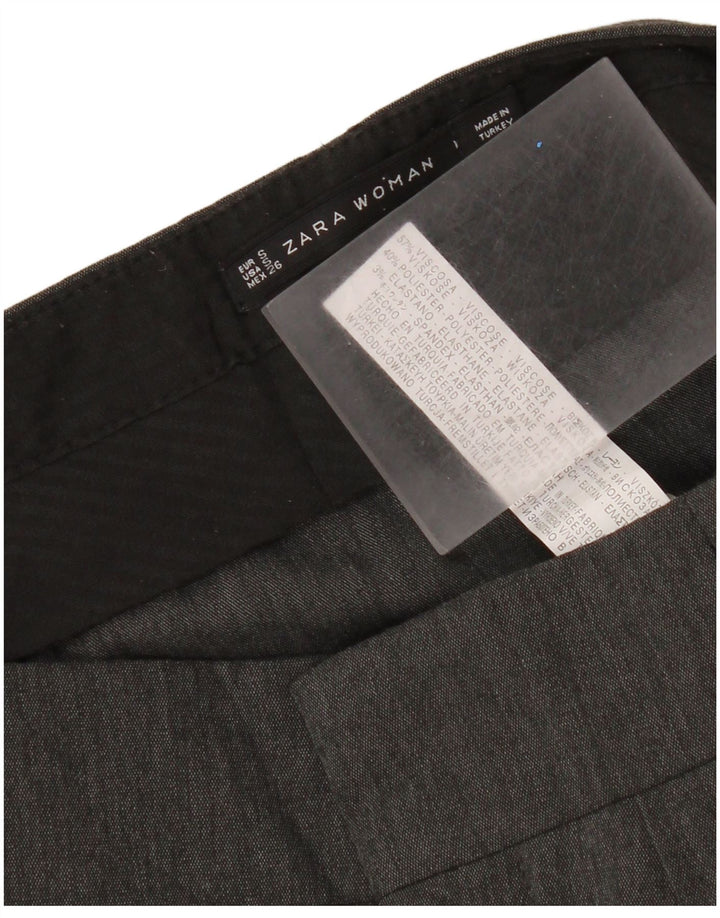 Zara Capri-Haremshose für Damen, Größe S, W26, L20, graue Viskose