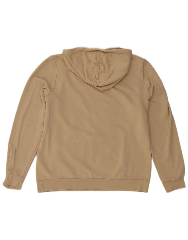 Puma Womens Graphic Hoodie Pullover UK 16 Large Beige Farbblock