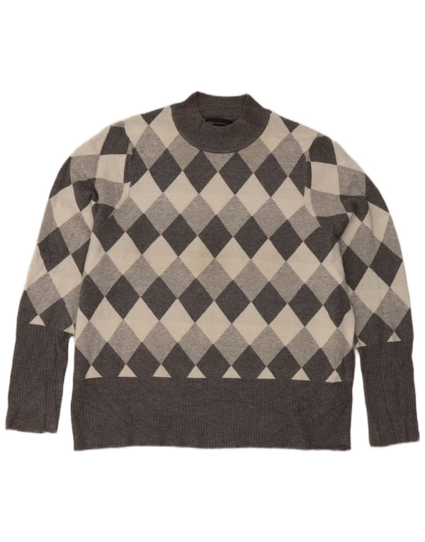 Marks & Spencer Damen-Pullover mit Rollkragen, UK 22 3XL, Grau