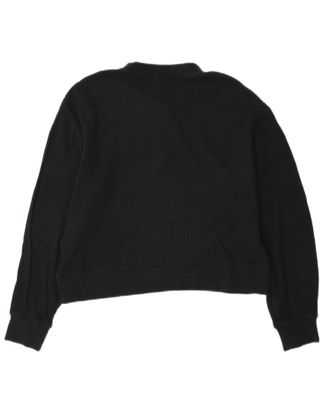 Vans Damen-Sweatshirt, übergroß, kurz geschnitten, mit Knopfleiste, Gr. 10, Größe S, Schwarz