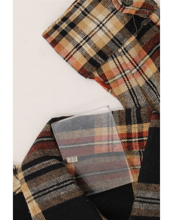 Vintage Herren Flanellhemd Größe 39 Medium Mehrfarbig kariert Polyacryl