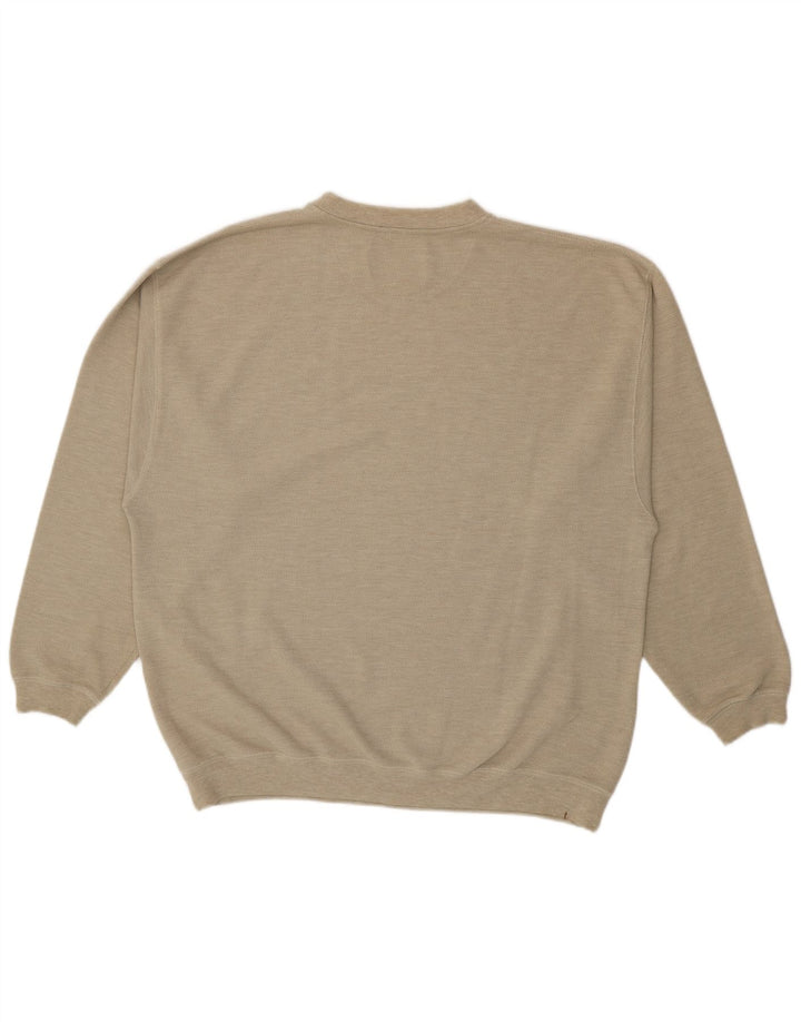 Vintage Herren Sweatshirt Pullover XL Beige Baumwolle