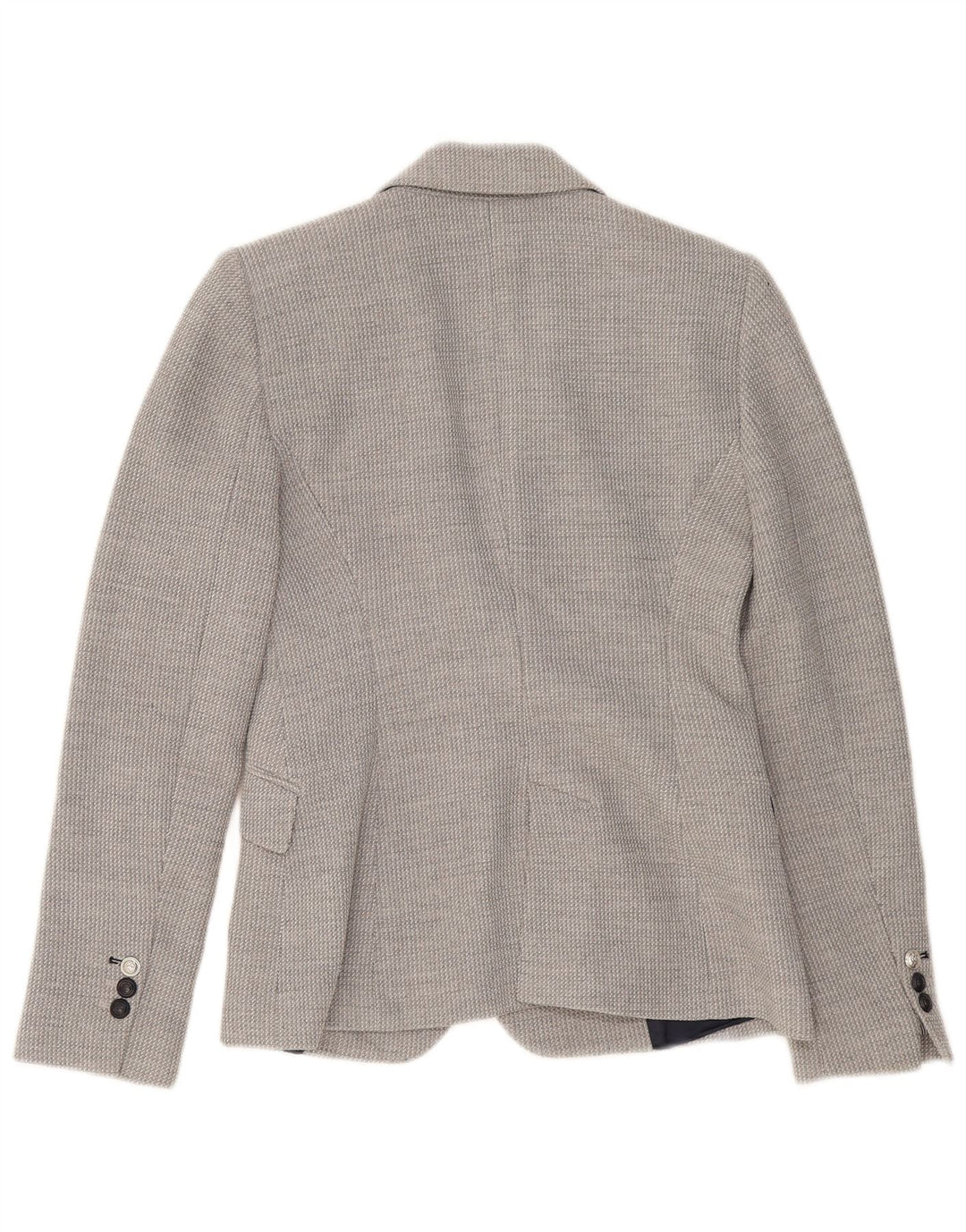 Zara Damen 2-Knopf-Blazerjacke UK 10 Small Graue Viskose