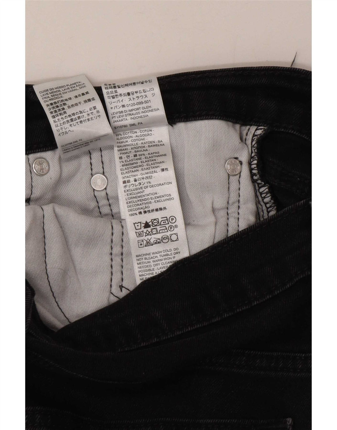 Levi's Herren 510 Skinny Jeans W32 L30 Graue Baumwolle
