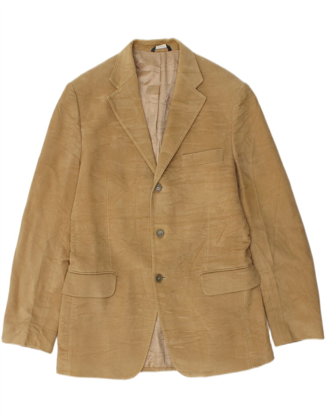 Boggi Herren-Blazer mit 3 Knöpfen, IT 50, Größe L, Beige, Baumwolle