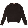 Zara Damen-Pullover mit V-Ausschnitt, UK 12, mittelschwarz, Baumwolle
