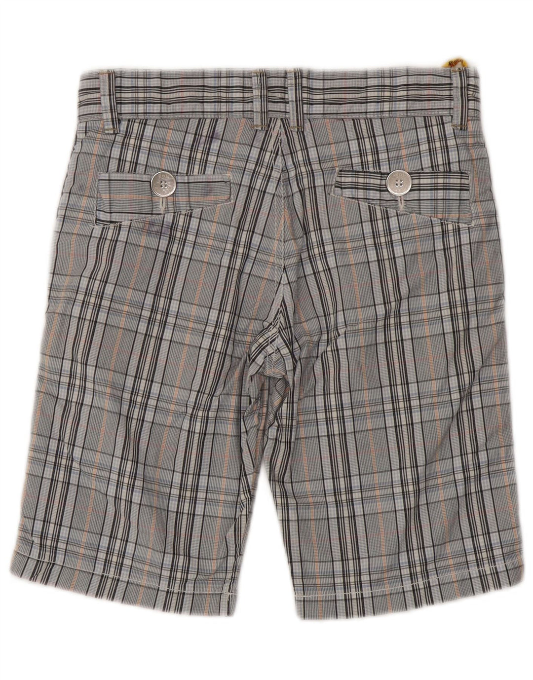 ROY ROGERS Chino-Shorts für Jungen, 11–12 Jahre, W26, blau karierte Baumwolle