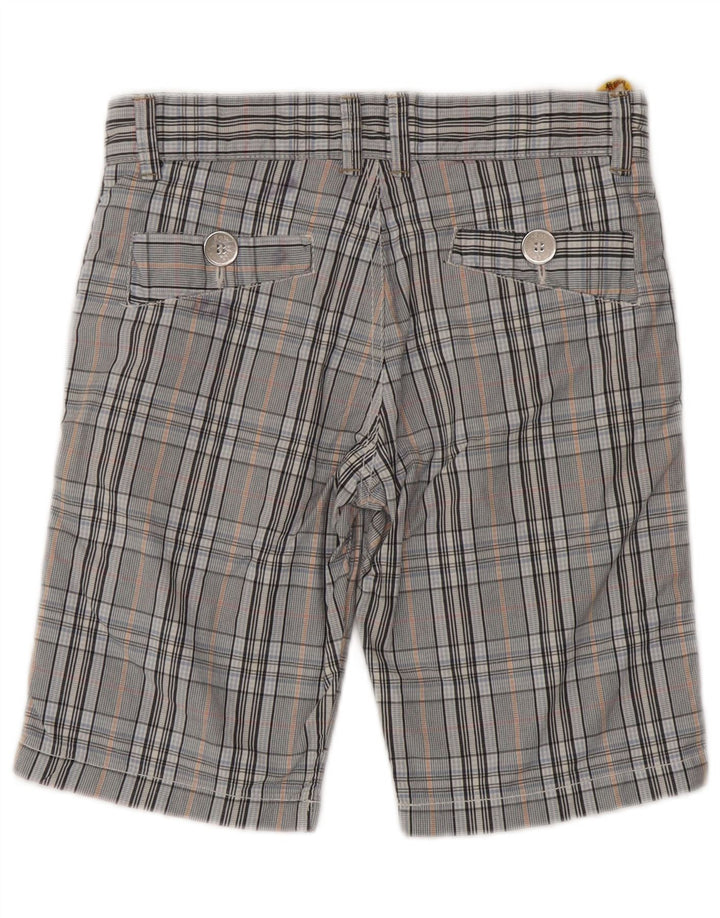 ROY ROGERS Chino-Shorts für Jungen, 11–12 Jahre, W26, blau karierte Baumwolle