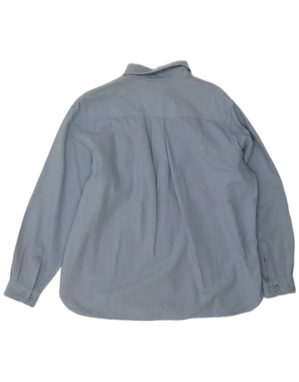 L.L.Bean Damen-Oversize-Flanellhemd, UK 18, XL, Blau, Baumwolle