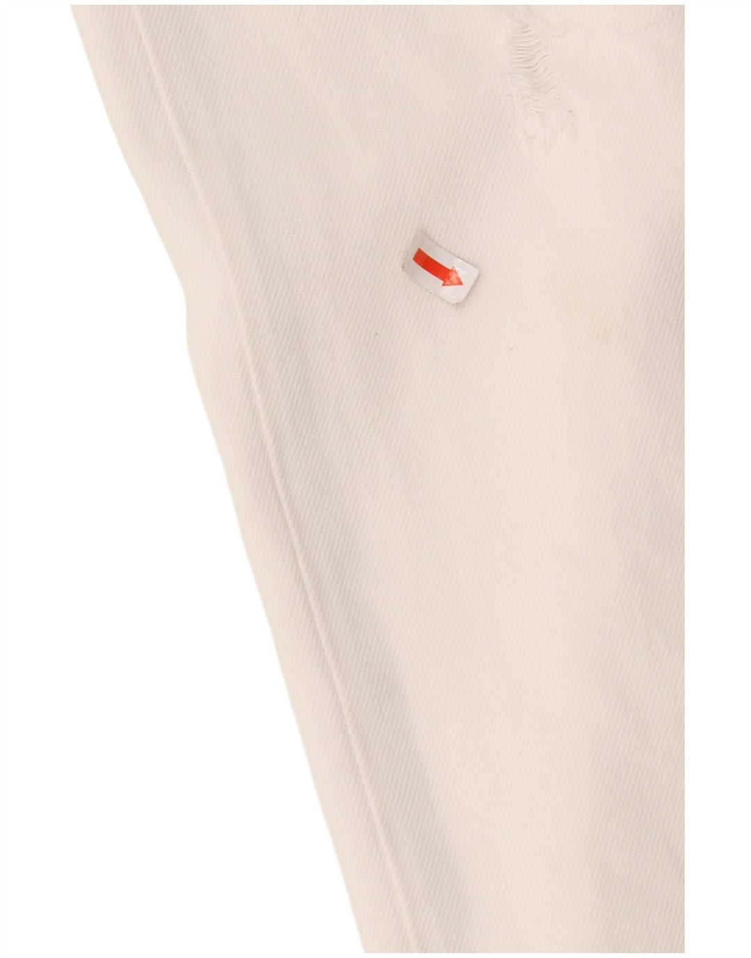 TOMMY HILFIGER Damen Distressed Straight Jeans W29 L28 Weiße Baumwolle