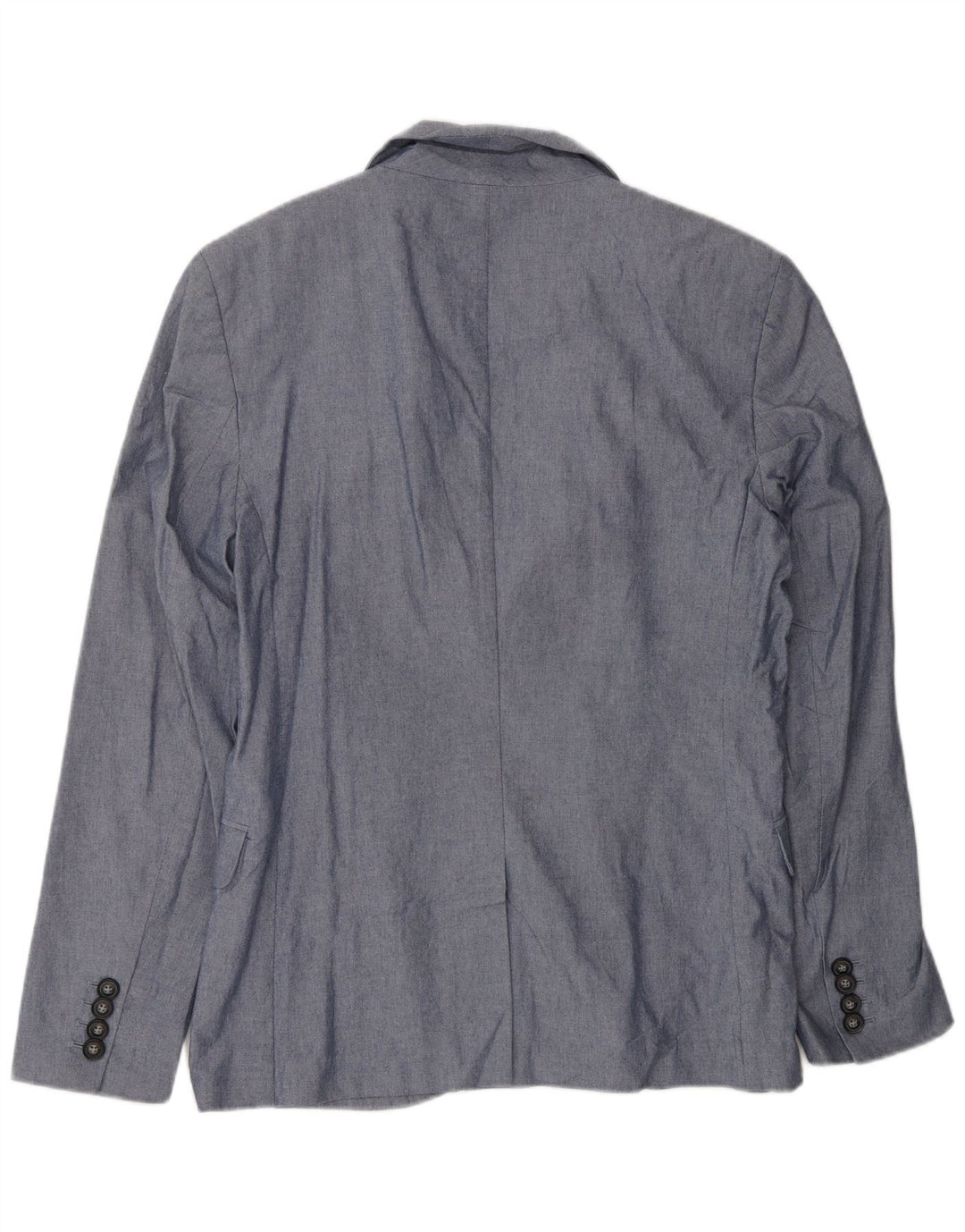 Jack Wills Herren-Blazer mit 2 Knöpfen, UK 38, mittelblaue Baumwolle