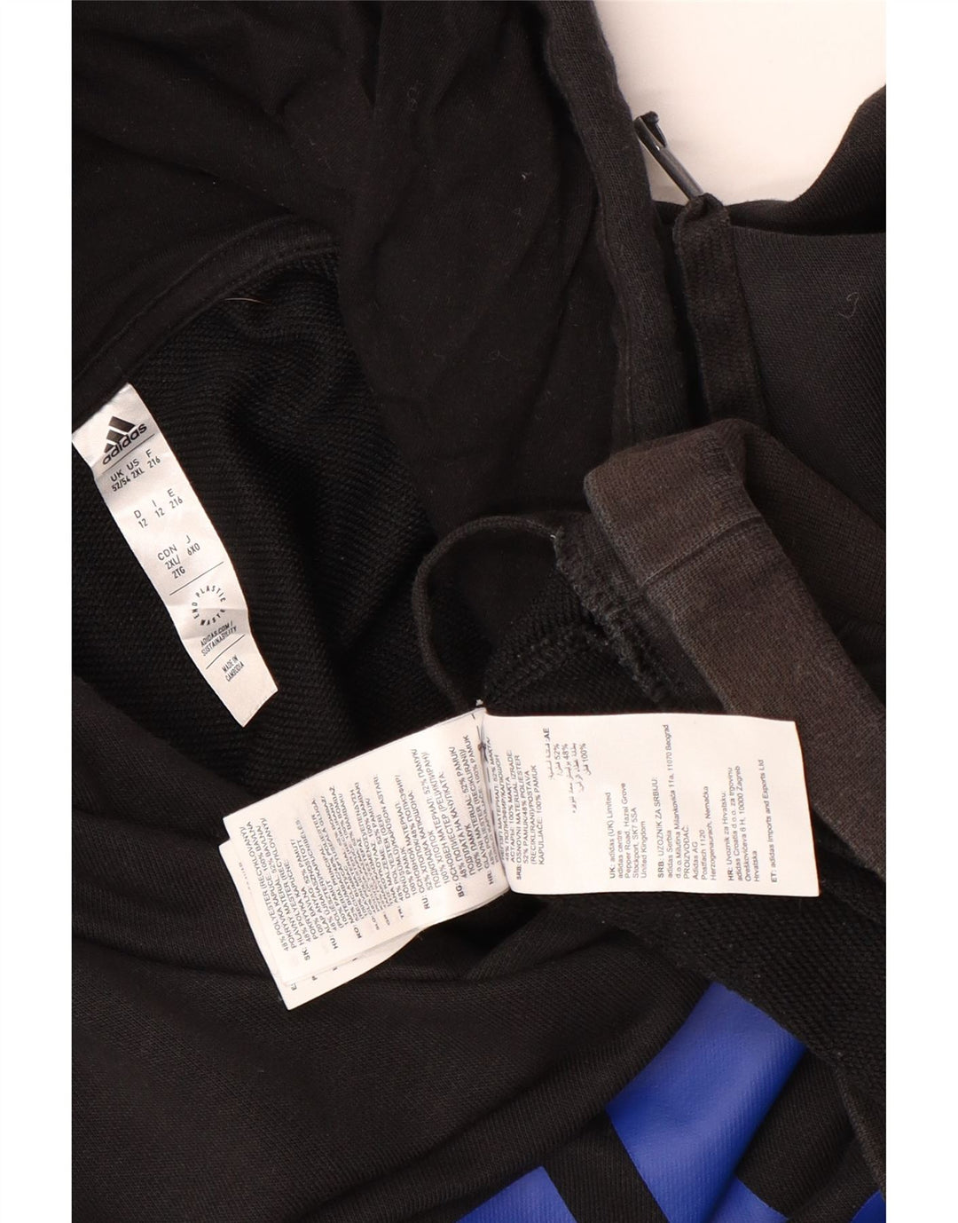 ADIDAS Herren Graphic Hoodie Pullover UK 52/54 2XL Schwarz Polyester