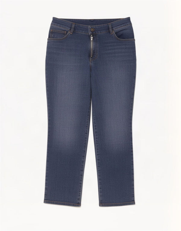 Lee Damen Mid Rise Relaxed Fit Straight Jeans US 14 XL W34 L28 Blaue Baumwolle