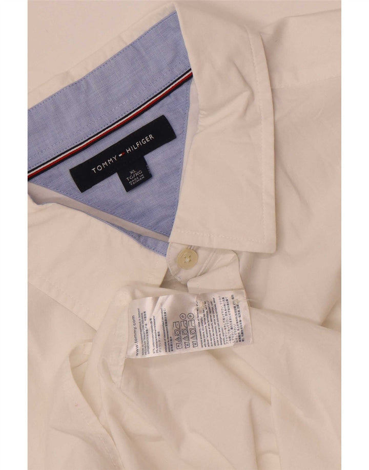 Tommy Hilfiger Herrenhemd XL, weiße Baumwolle