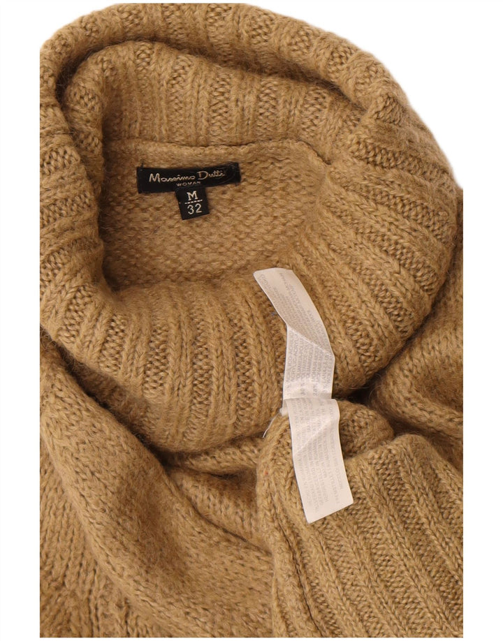 Massimo Dutti Rollkragenpullover für Damen, UK 12, Mittelbeige, Acryl