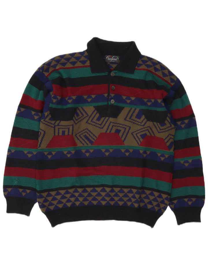 Suspense Herren-Pullover mit Rollkragen, IT 48, mittelgroß, mehrfarbig, geometrisch