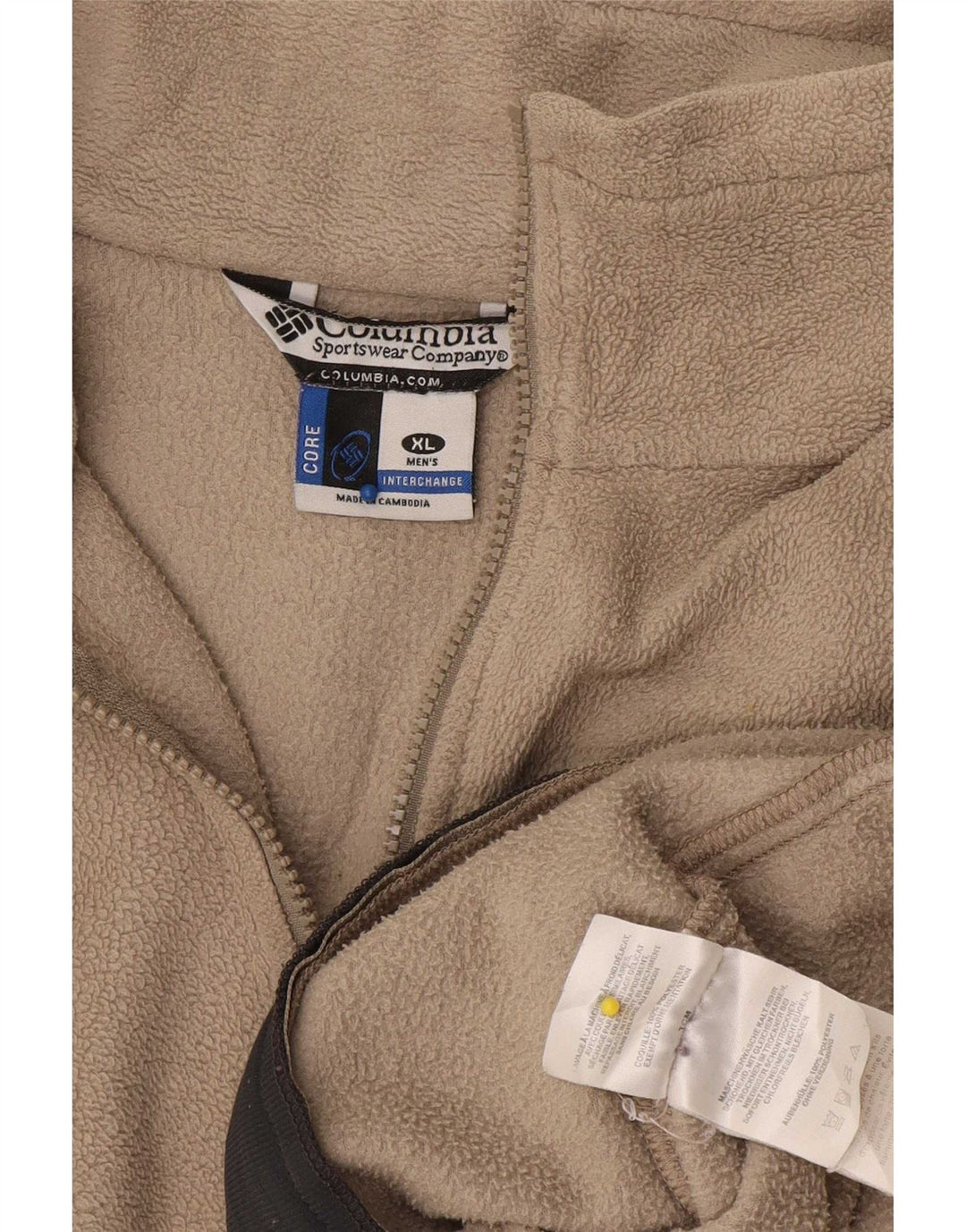 Columbia Herren Fleecejacke UK 42 XL Beige Polyester