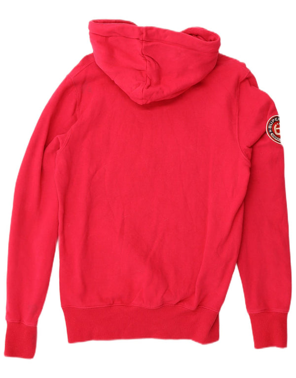 Superdry Graphic Hoodie-Pullover für Damen, UK 14, mittelrosa, Baumwolle