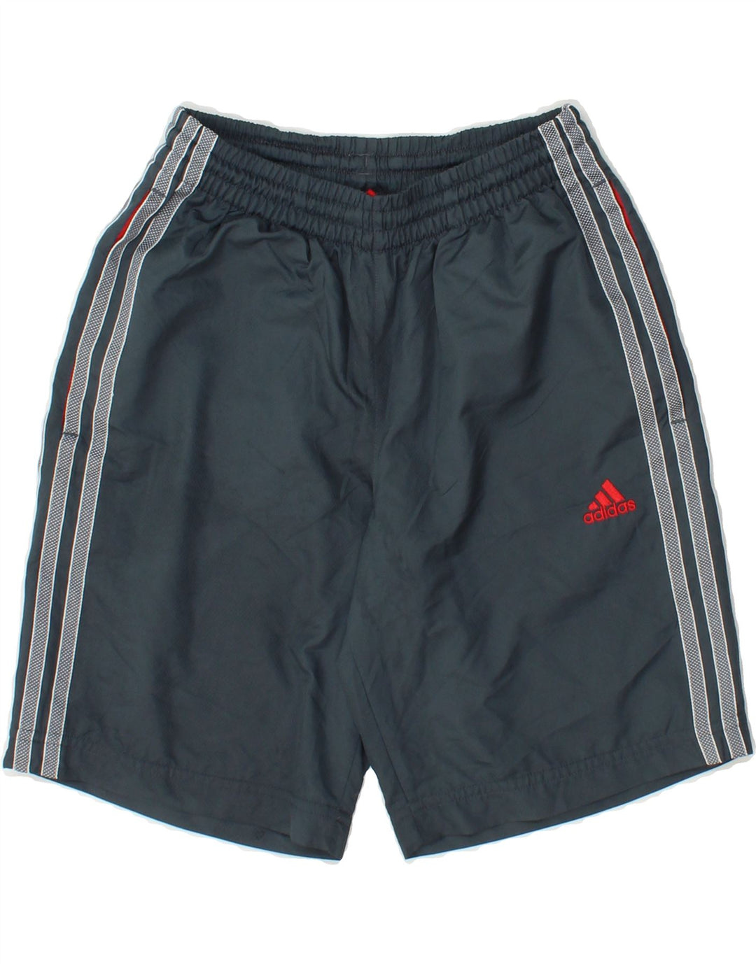 ADIDAS Boys Graphic Sport Shorts 9-10 Years  Grey Polyester Vintage Adidas and Second-Hand Adidas from Messina Hembry 