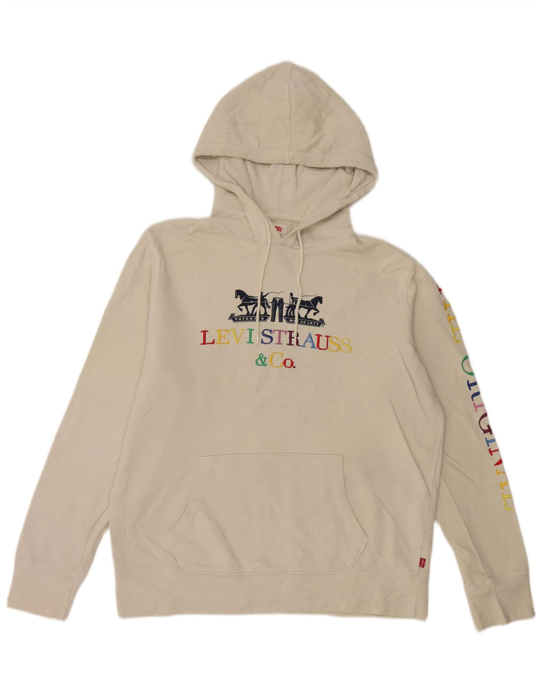 Levi's Herren-Kapuzenpullover mit Grafik, mittelweiße Baumwolle