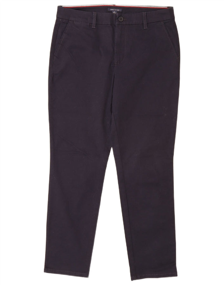 TOMMY HILFIGER Damen Slim Chino-Hose US 10 Large W32 L29 Marineblau