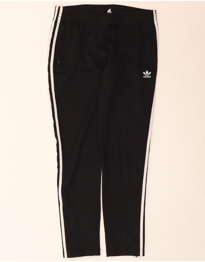 Adidas Damen Trainingshose UK 14 Mittelschwarze Baumwolle