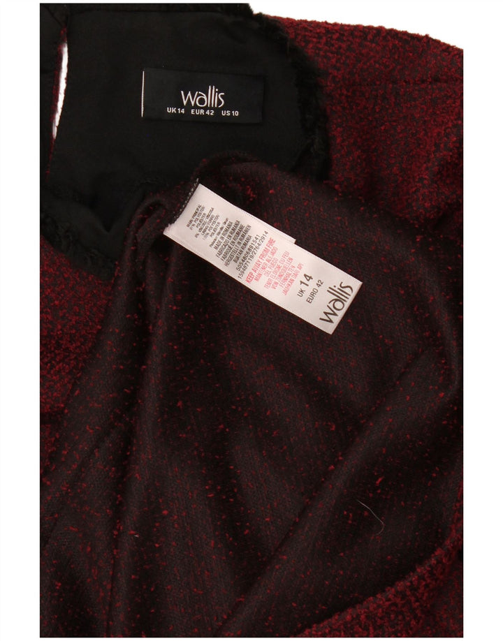 Wallis Damen Etuikleid UK 14 Large Burgunderrot Polyester