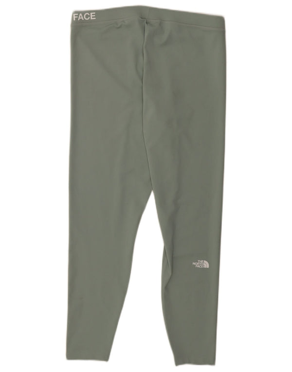The North Face Womens Graphic Leggings Large Green Polyester Sports
