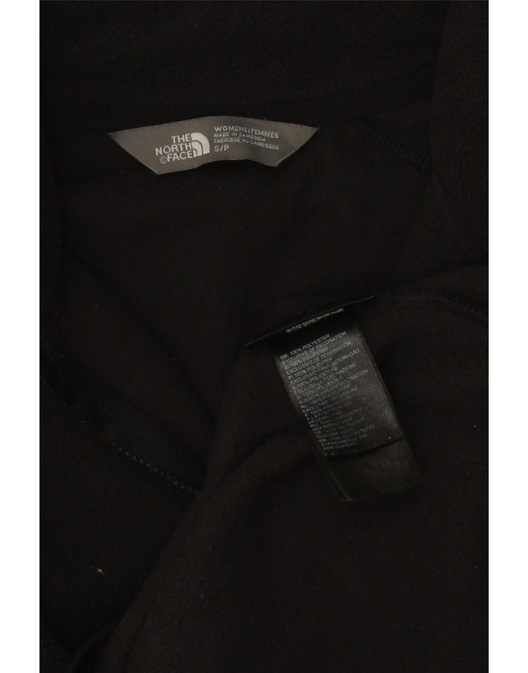 The North Face Damen-Oversize-Fleecepullover mit Reißverschluss am Hals, Gr. 10, Größe S, Schwarz