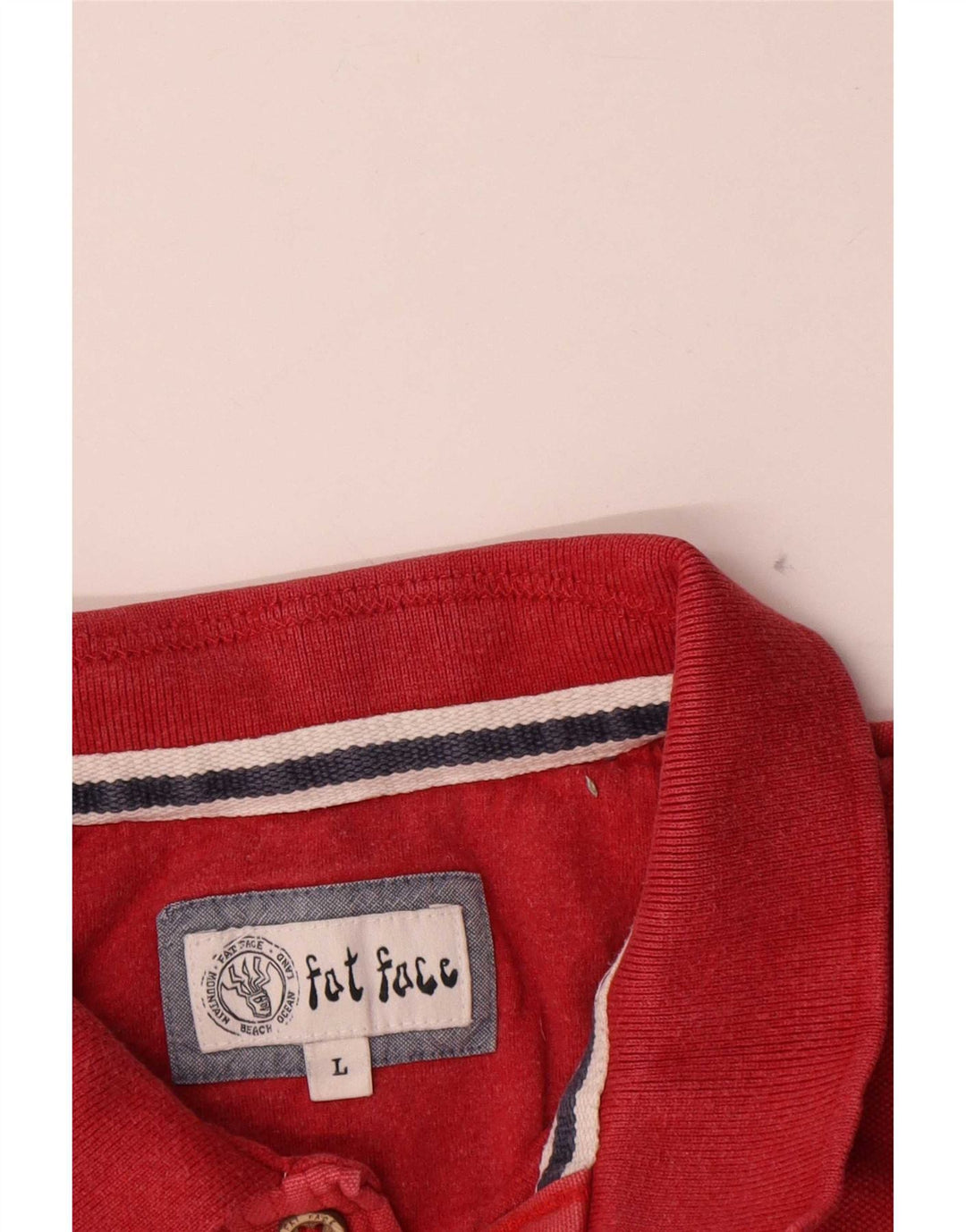 Fat Face Herren-Poloshirt, groß, rote Baumwolle