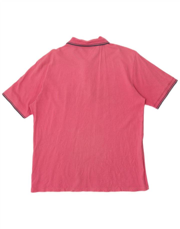 Kappa Herren-Poloshirt, groß, rosa Baumwolle