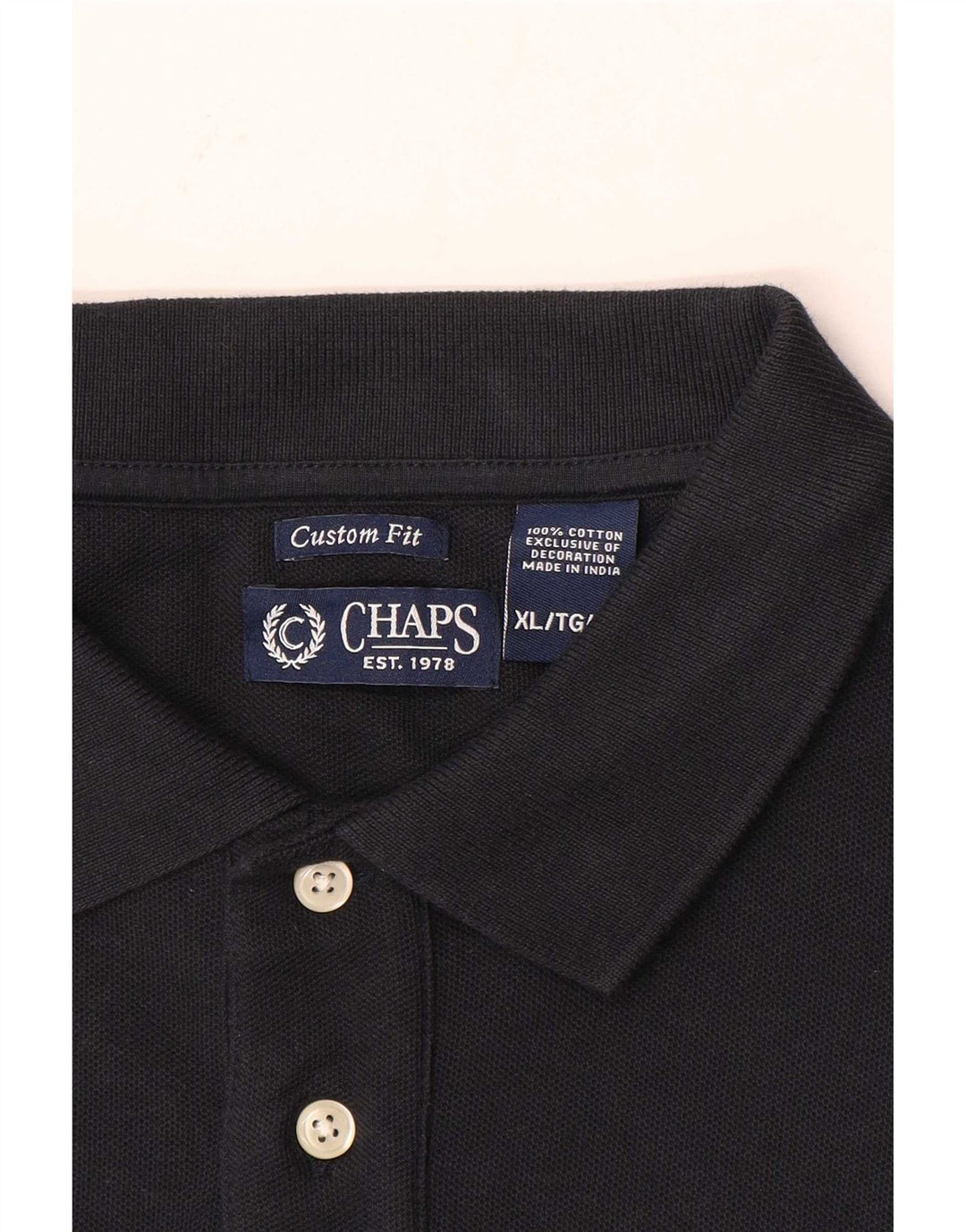 Chaps Herren-Poloshirt mit individueller Passform, XL, Marineblau, Baumwolle
