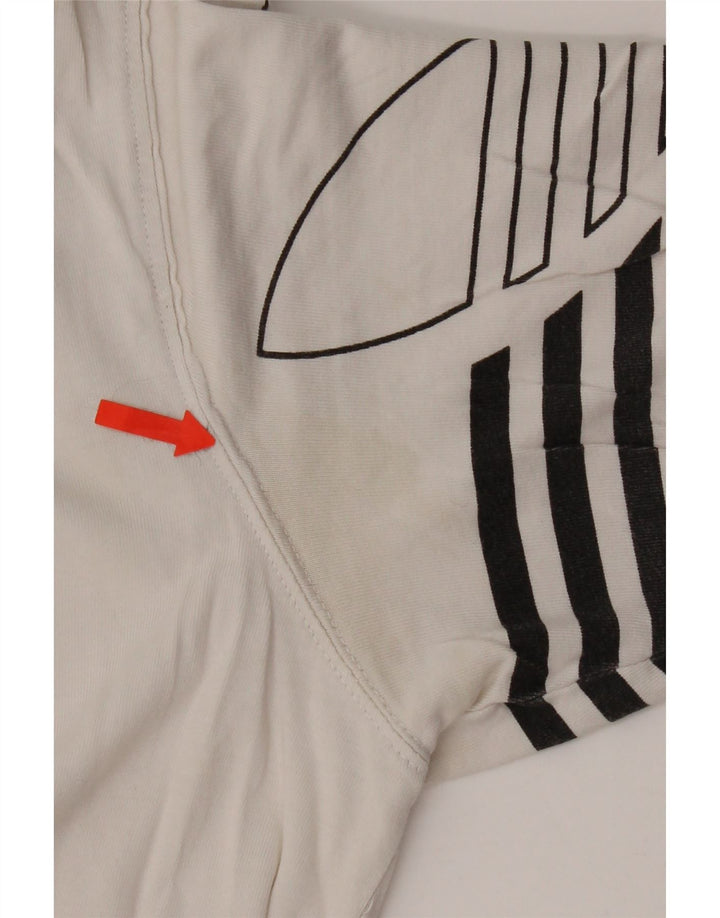 Adidas Herren T-Shirt mit Grafik, groß, aus weißer Baumwolle