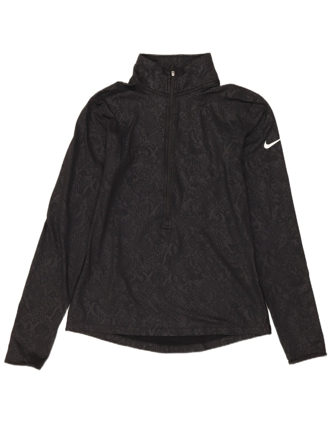 NIKE Damen Dri Fit Pullover-Trainingsanzugoberteil, Größe M, Schwarz, Tiermuster