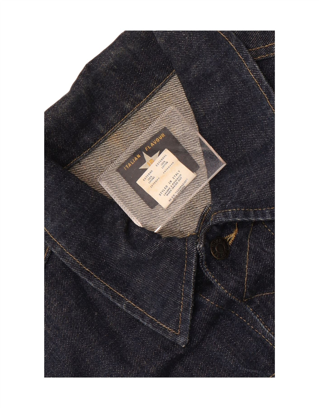 Indian Rags Herren-Jeansjacke, UK 38, mittelmarineblaue Baumwolle