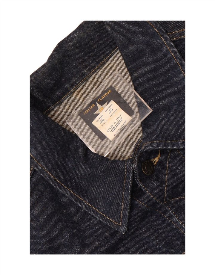 Indian Rags Herren-Jeansjacke, UK 38, mittelmarineblaue Baumwolle