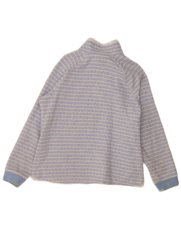 Crew Clothing Damen-Sweatshirt mit Reißverschluss am Hals, Gr. 40, Größe L, blau gestreift