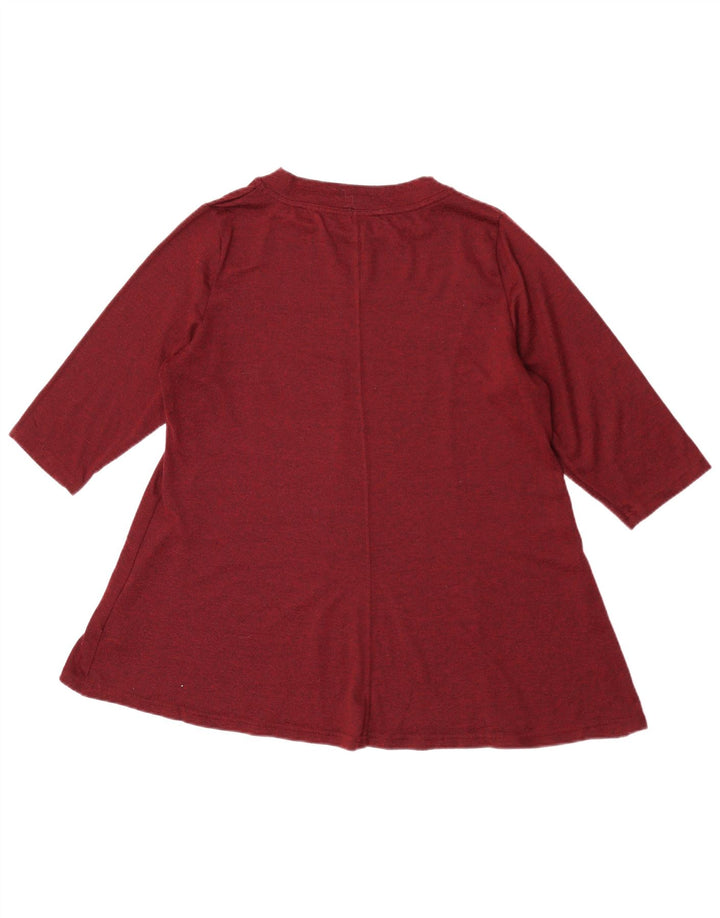 Marks & Spencer Damen-Top, 3/4-Ärmel, UK 20 2XL, Burgunderrot, Polyester
